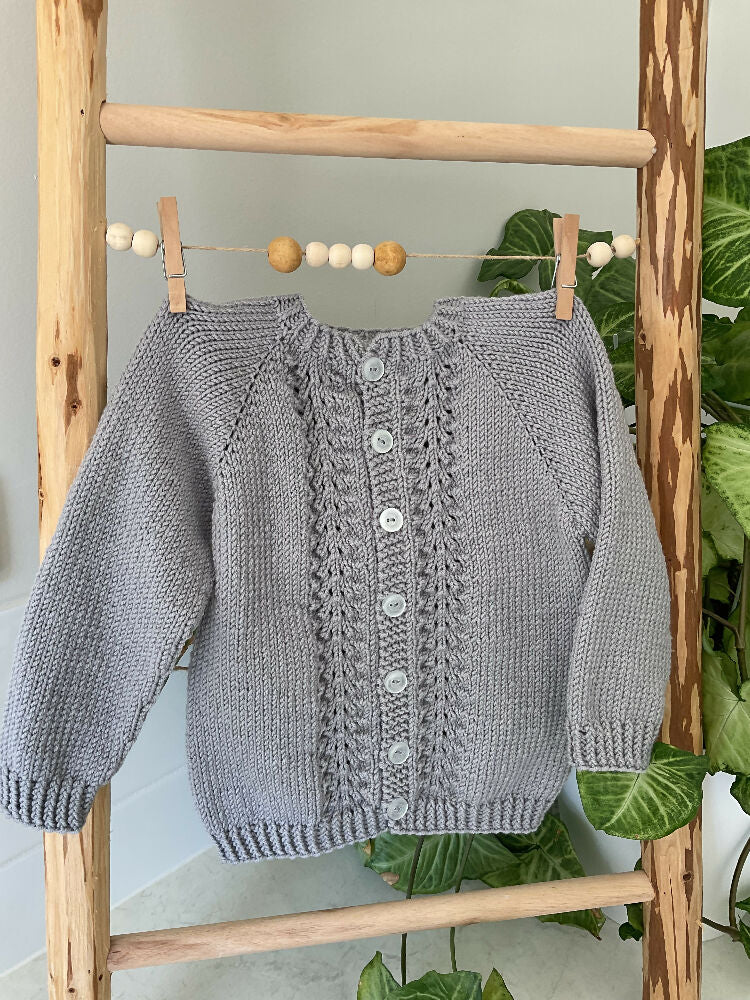 Cardigan in Grey, Size 6-9months