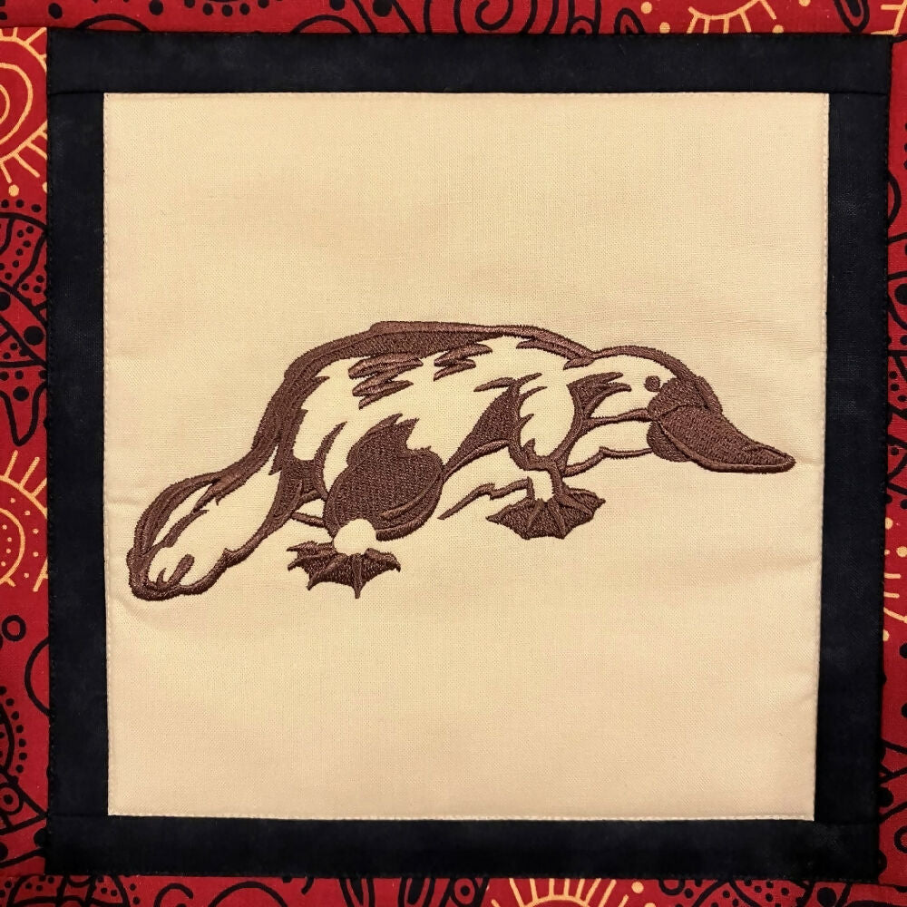 handmade Australian native quilted - platypus