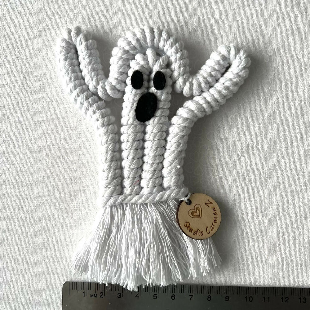 Boooo Macrame Halloween Ghost