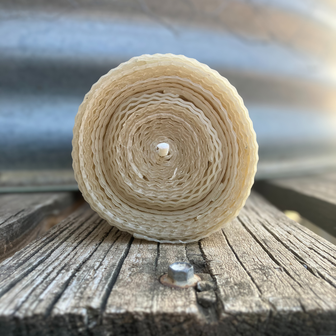 Hand-Rolled Beeswax Pillar Candle Extra Large 100 Hour Burn Time