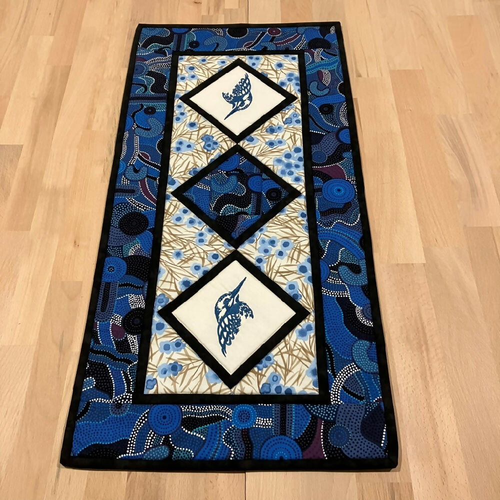 tablerunner-handmade-Australia-kingfisher_2