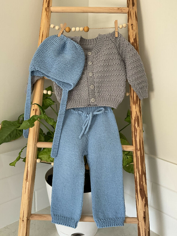 Cardigan & Pants Set, Size 3-6 months