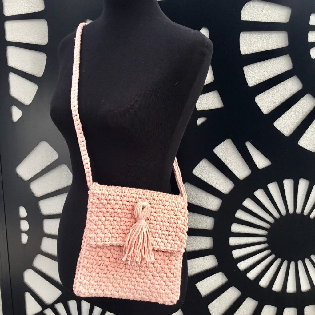 Crocheted Cross Body Bag