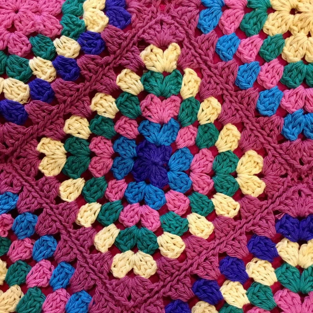 Crocheted Granny Square Handbag