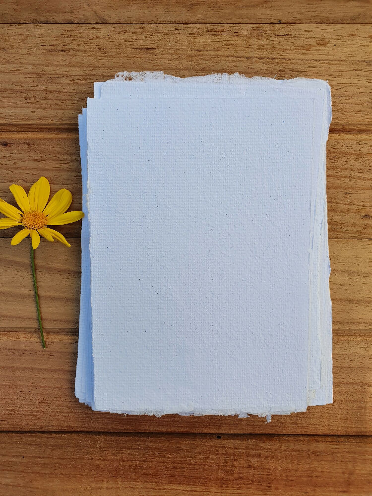 White Handmade Paper Sheets / Wedding paper / Art and Craft paper