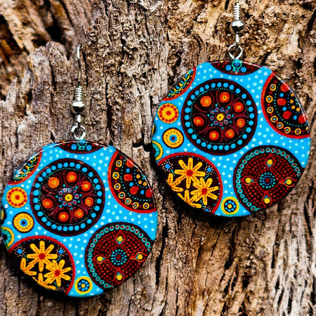 Turquoise boho gypsy earrings