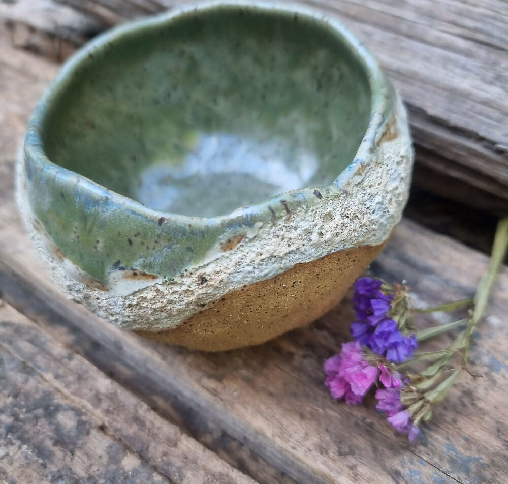 Textured clay bowl