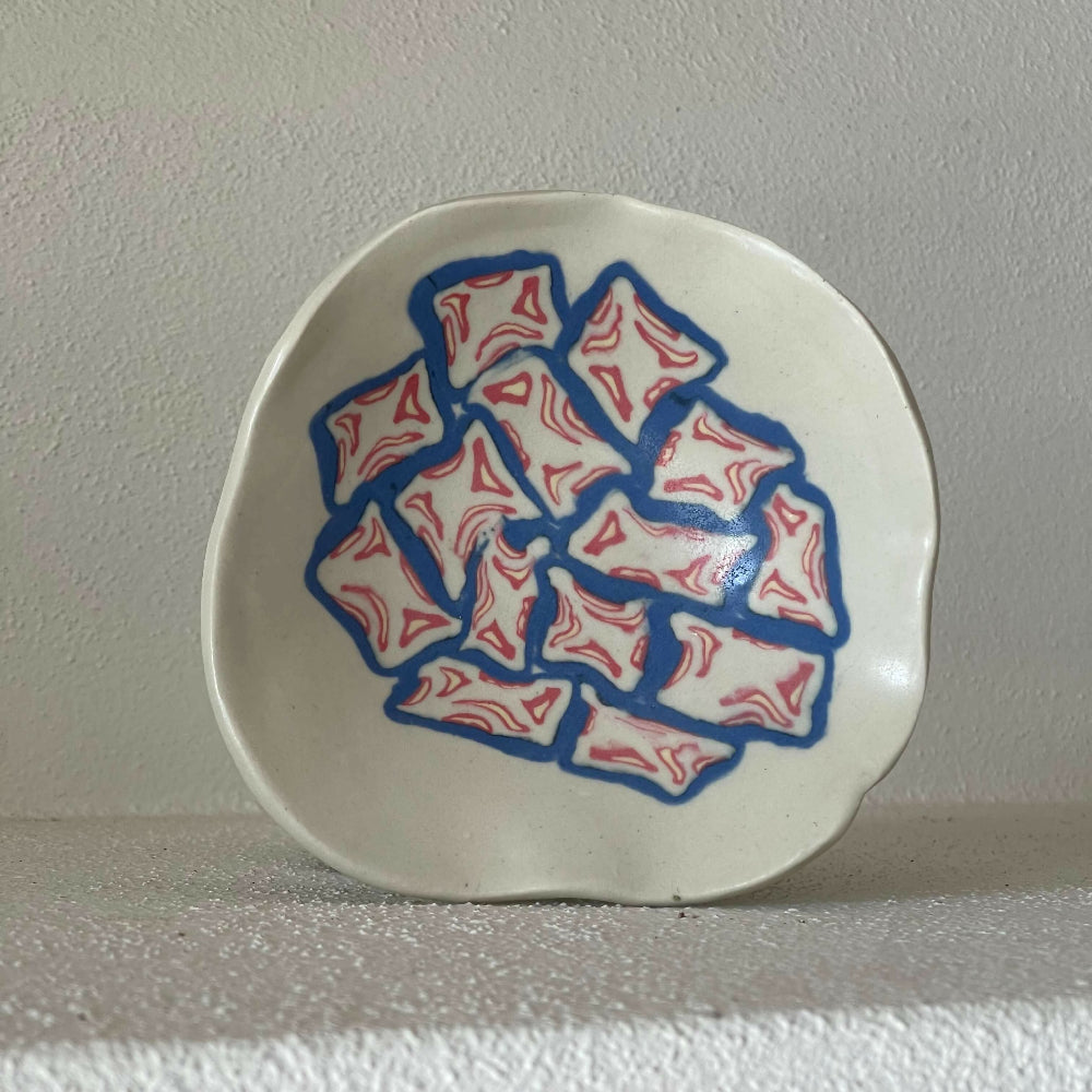 Australian Ceramic Pottery Artist Ana Ceramica Home Decor Kitchen and Dining  Nerikomi Inlay Plate  Tray Dish Handmade Pottery Ceramics