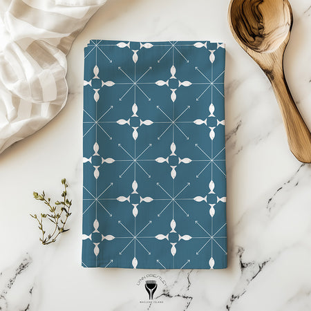Cotton Linen Tea Towel-Compass Fish - Australian shipping included
