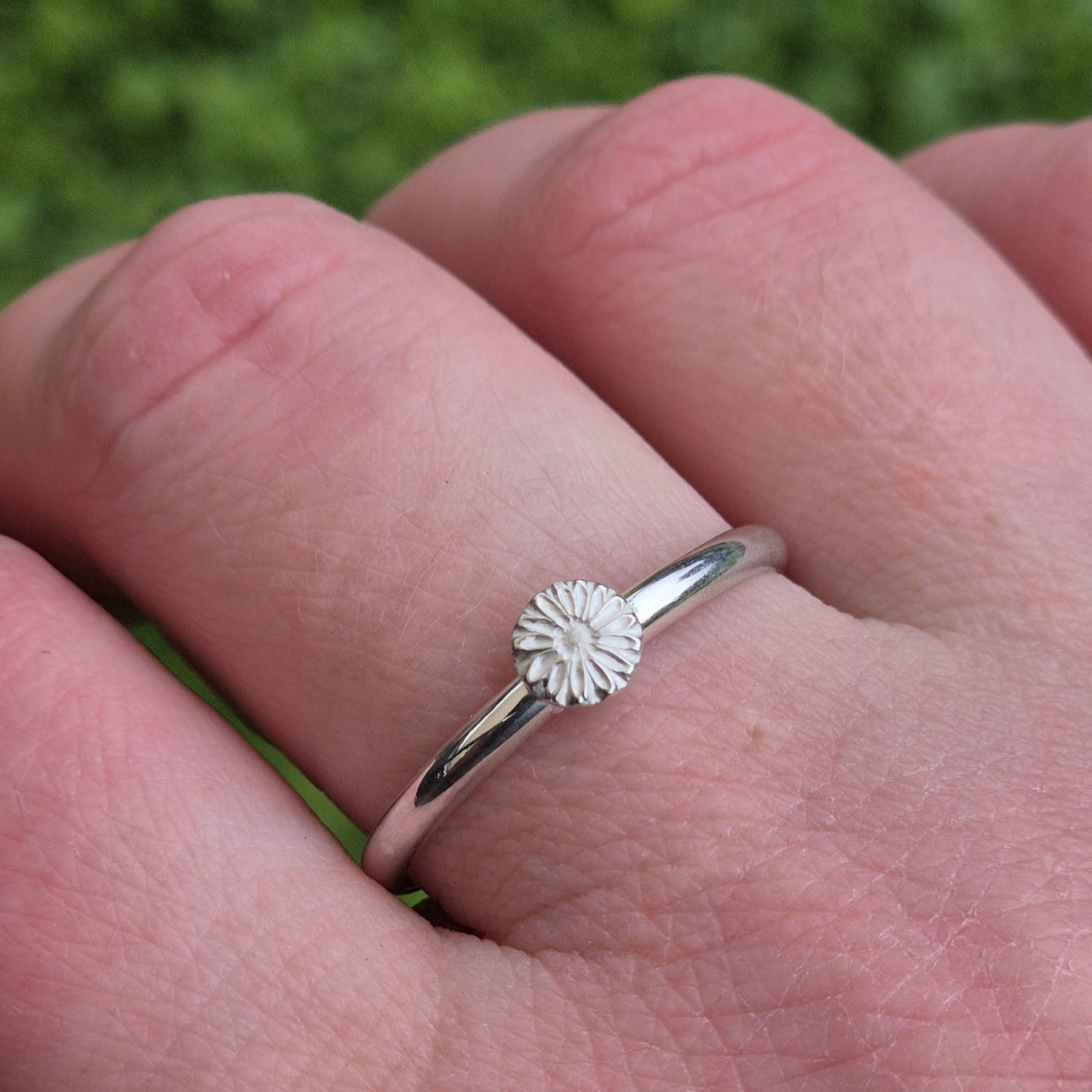 Silver Flower Ring ~ choose your flower and size ~