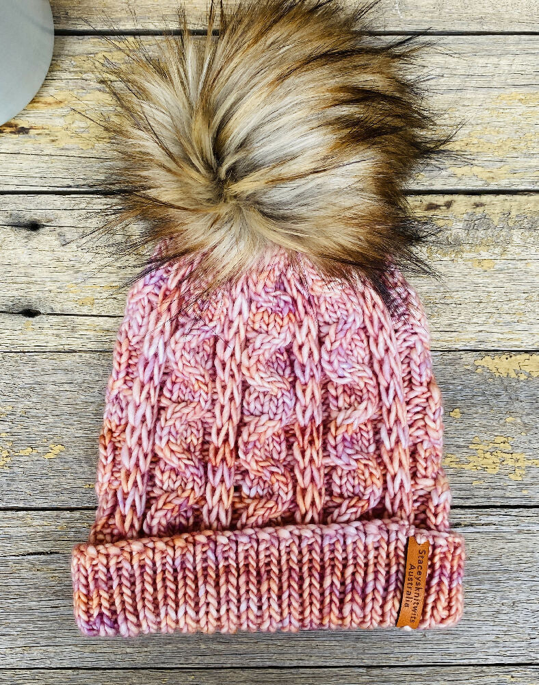 Winter Beanie, Ladies PomPom Hat