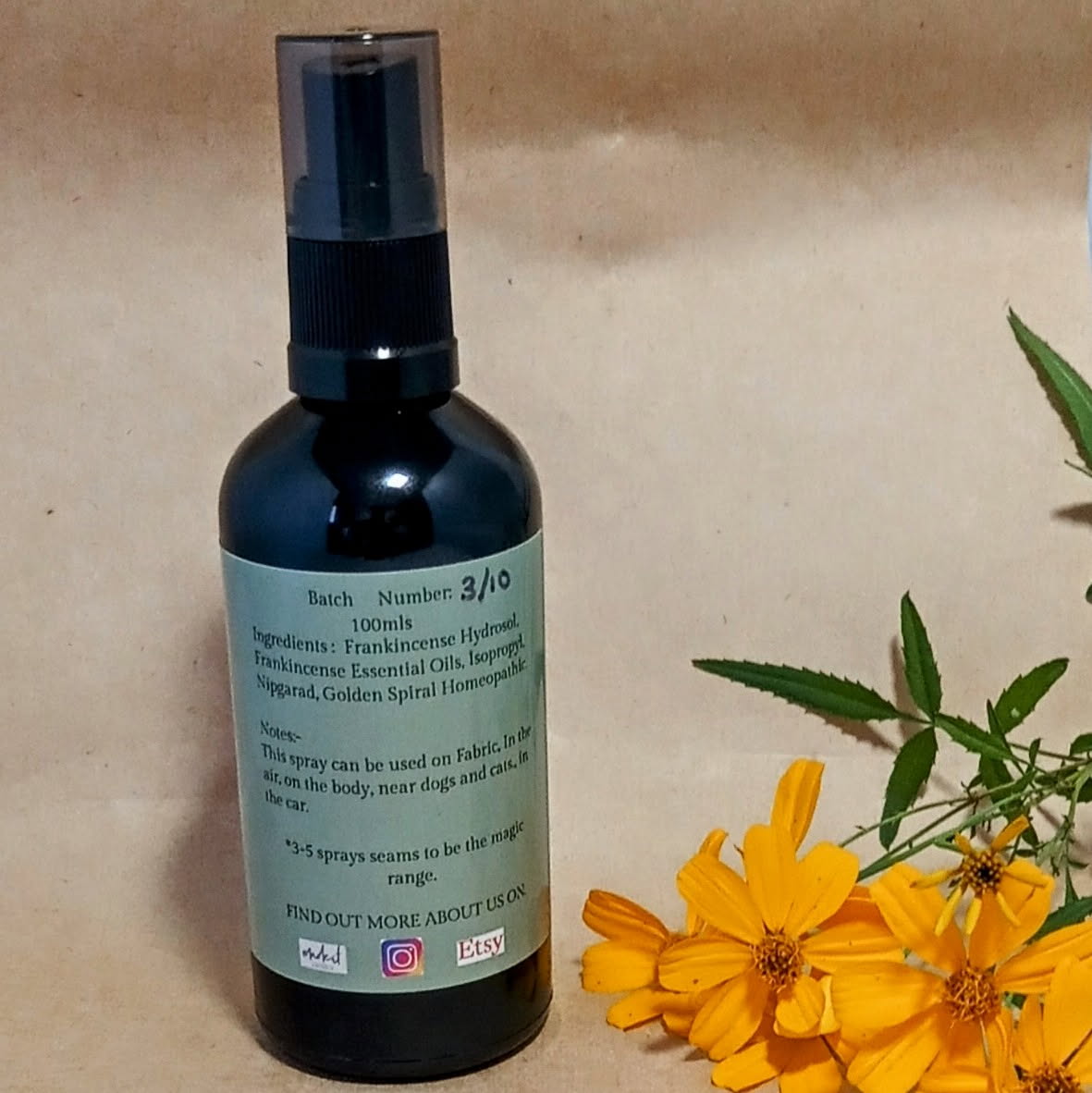 Frankincense & Golden Spiral Room Clearing Spray 100mls