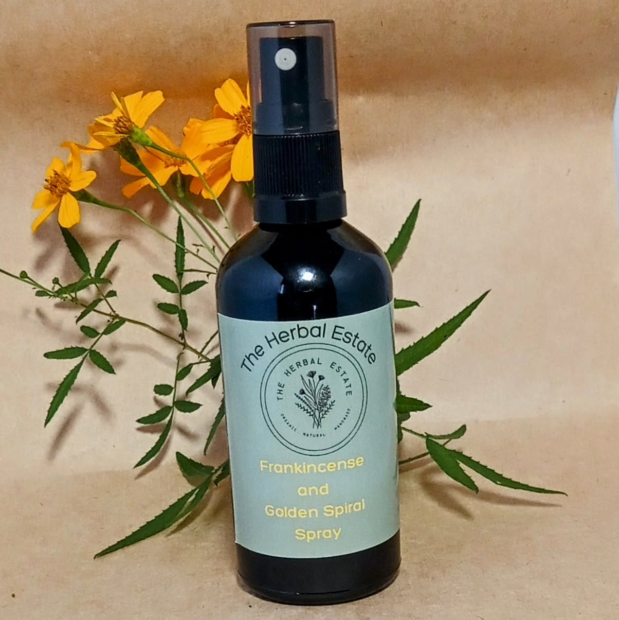 Frankincense & Golden Spiral Spray 100mls. room clearing.