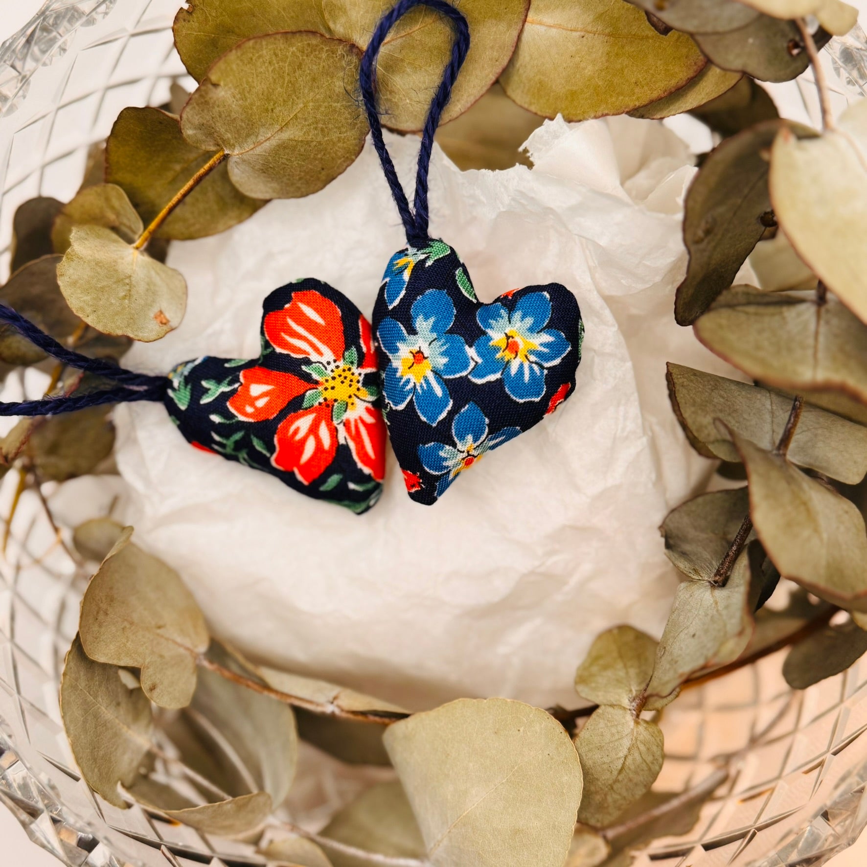 Love hearts - Liberty Dark blue