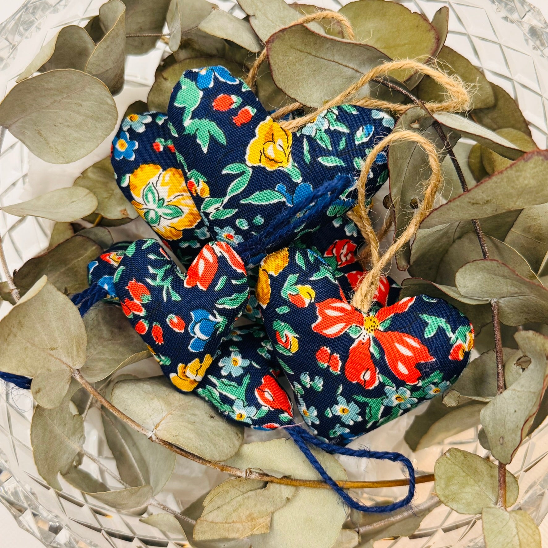 Love hearts - Liberty Dark blue