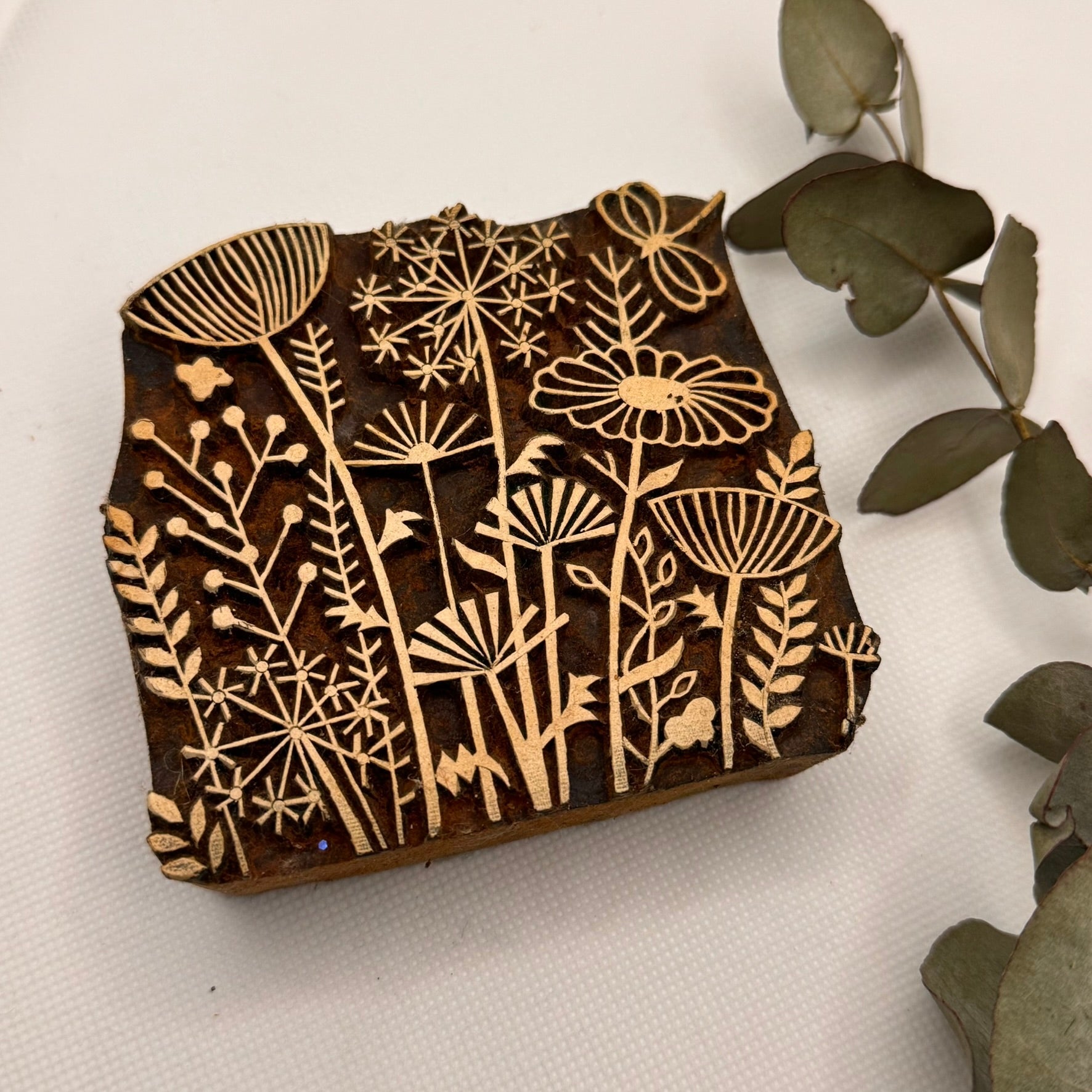 Hand embroidered/liberty pin cushion