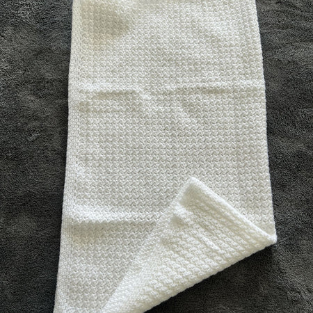 Blanket | Handmade Crochet | White | Baby Heirloom