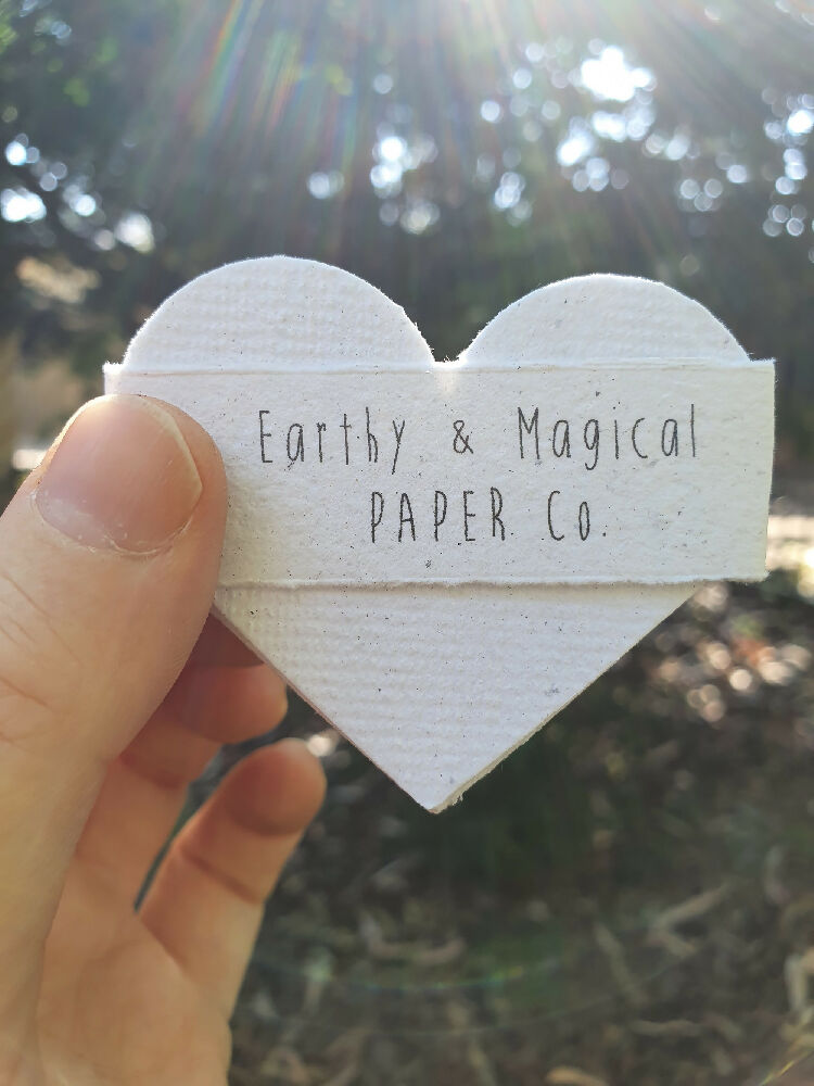 20 Handmade Recycled Paper Hearts