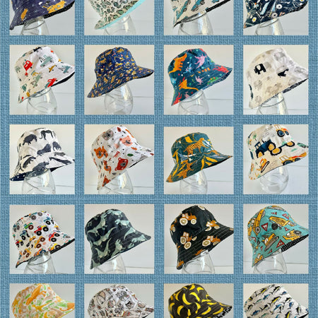 Ready to post- Extra small size regular brim hats with chin strap- reduced price