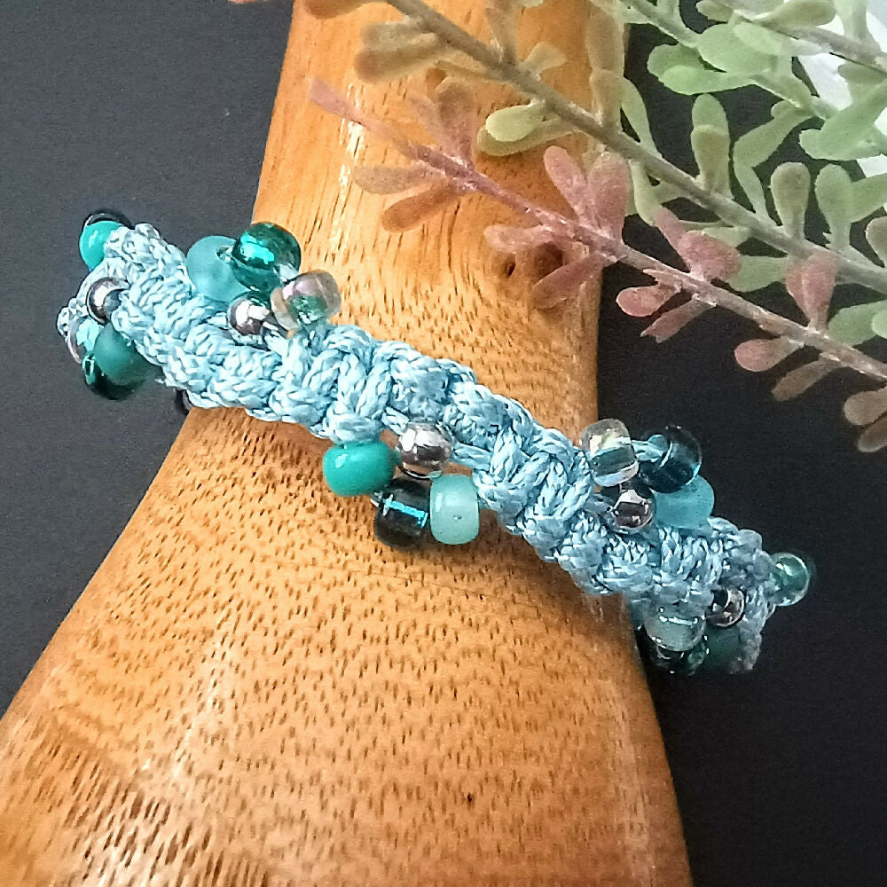 Beaded Macrame Bangles