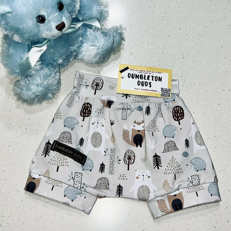 Forest Friends - Handmade Baby Pants (Gender Neutral) by Dumbleton Duds. Various sizes available.