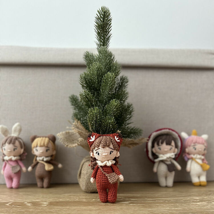 Made to Order | Forest Friend | Fox | Mini | Crochet Baby Doll | 14cm