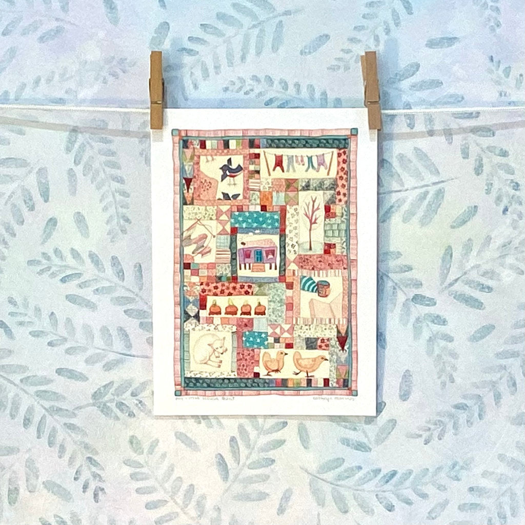 Home, Knitting, Pets and Gardens - Cosy Art Print