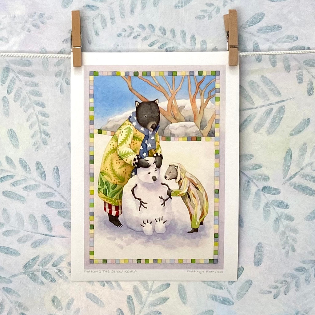 Warm-hearted Wombat and Koala - Australian Animal Art Print