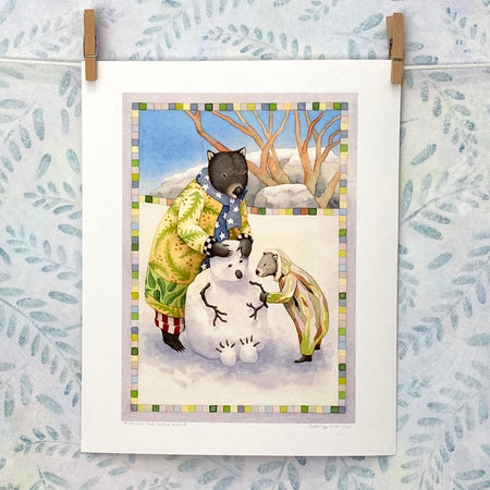 Warm-hearted Wombat and Koala - Australian Animal Art Print