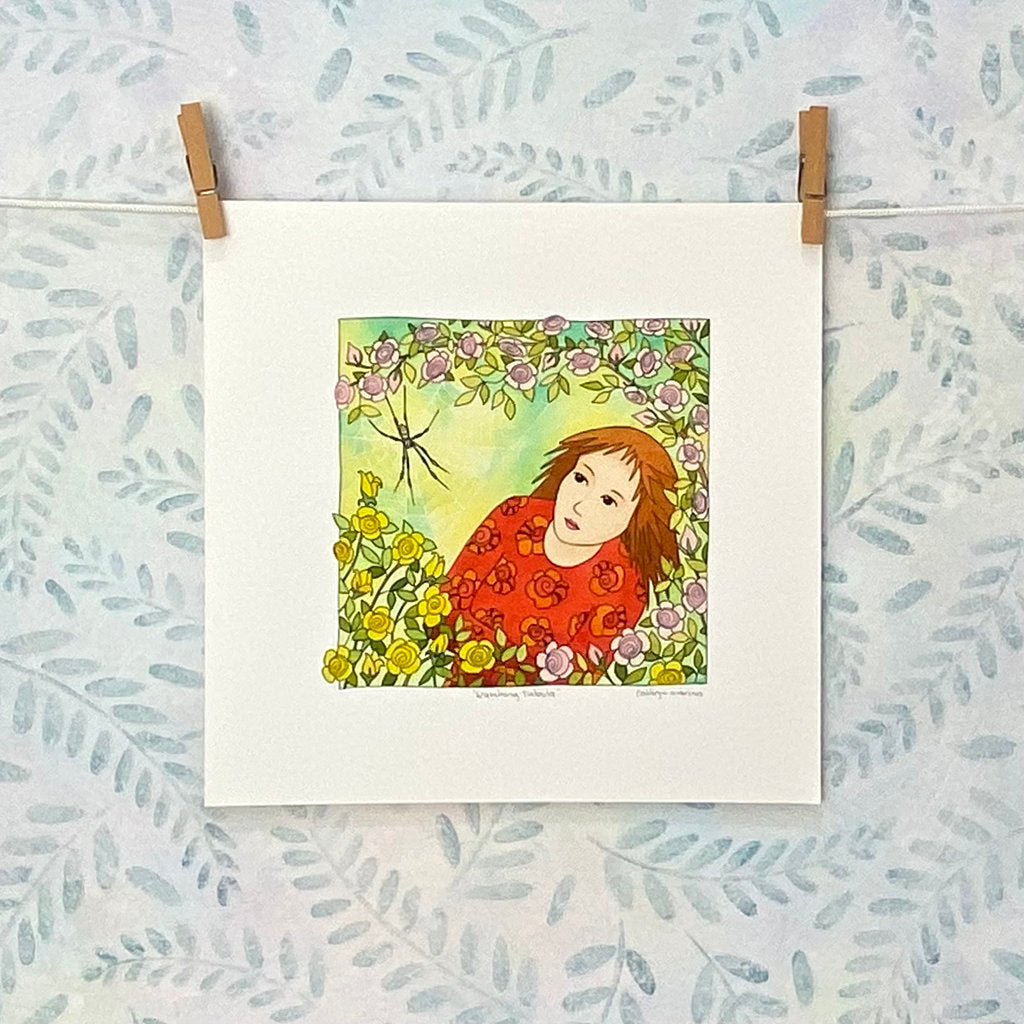 A Garden, a Girl and a Spider - Print (S12-lula)