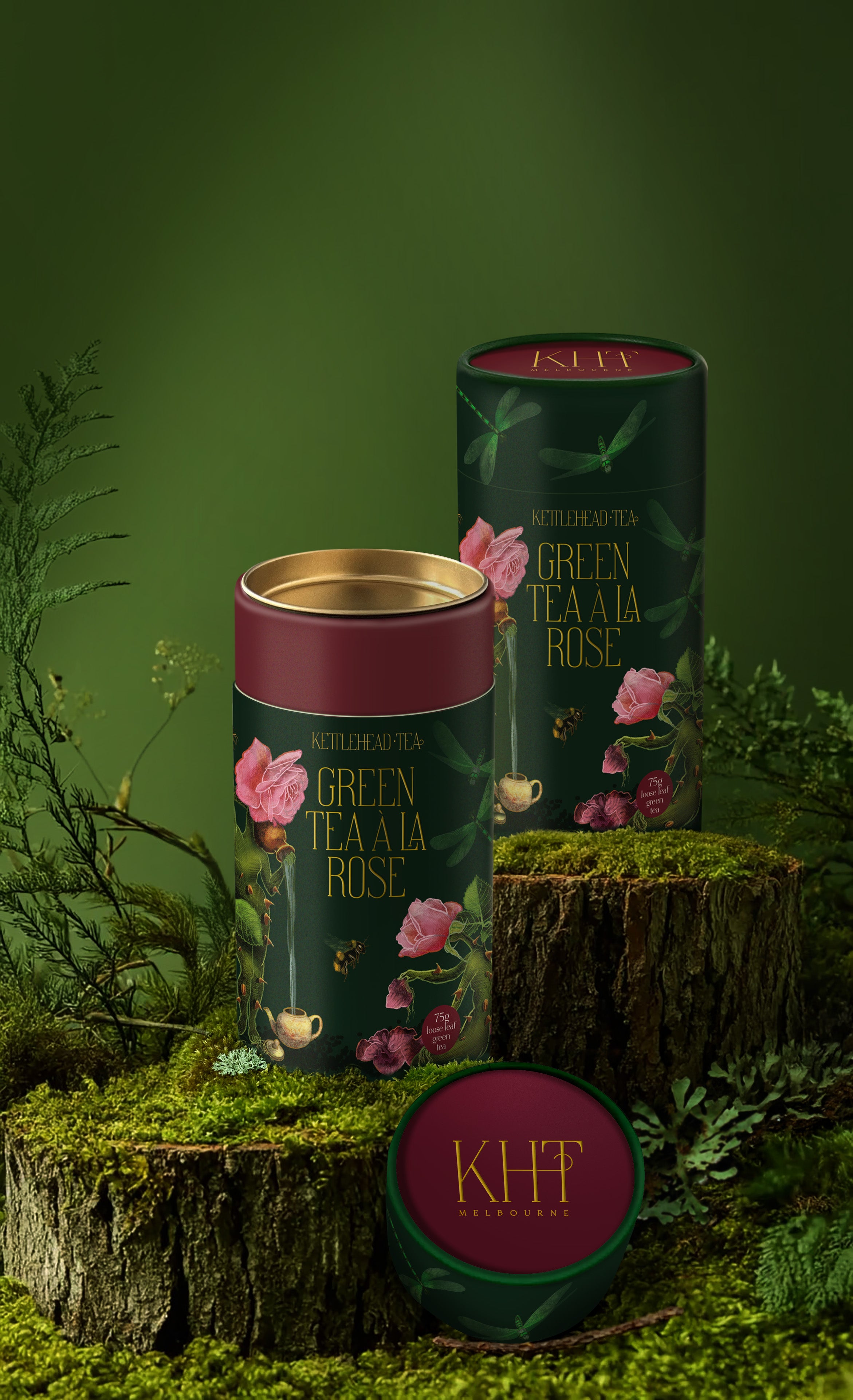 Green Tea A' La Rose Tea Canister