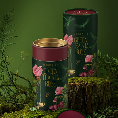 Green Tea A' La Rose Tea Canister