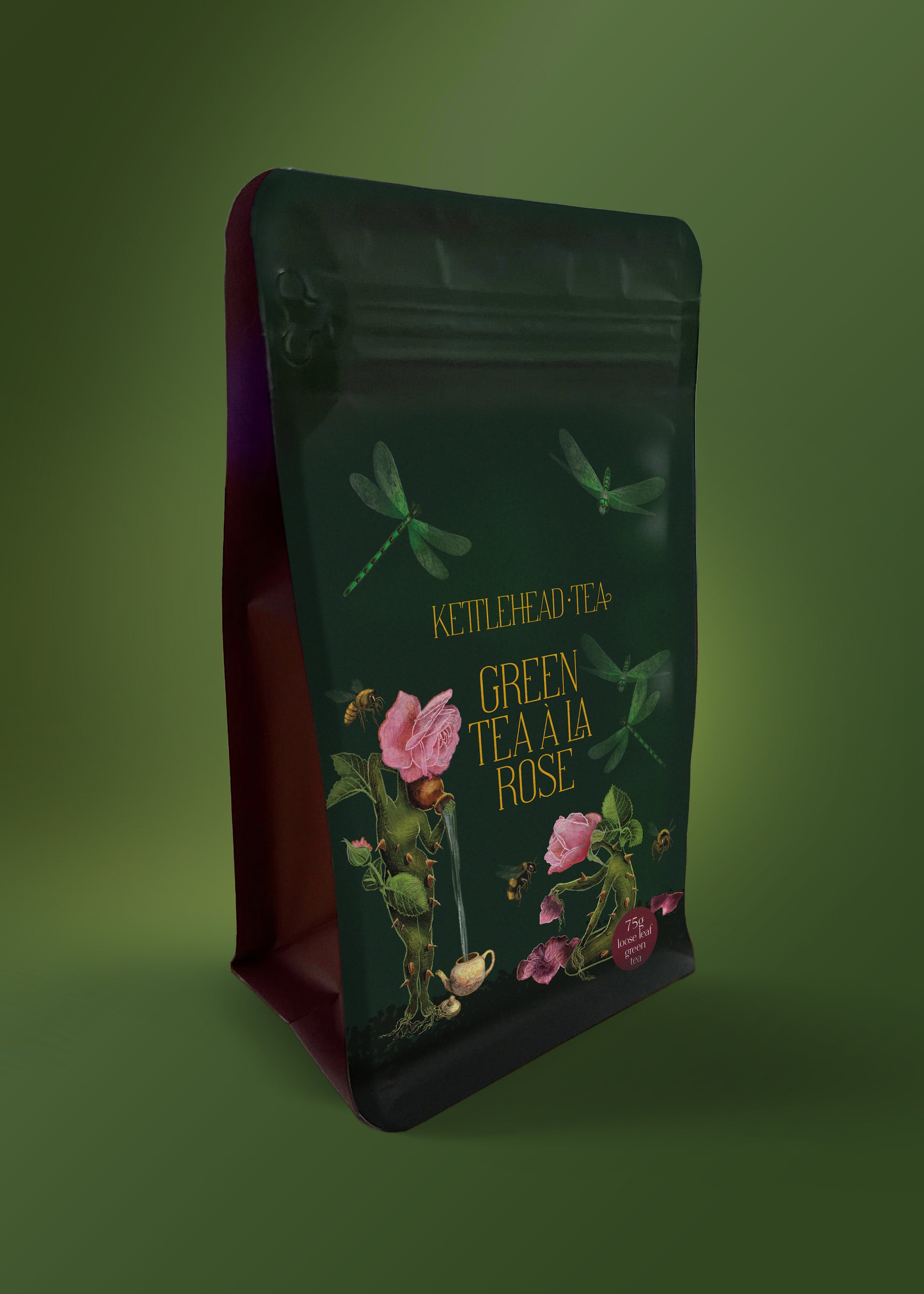 Green Tea A' La Rose Re-sealable Pouch