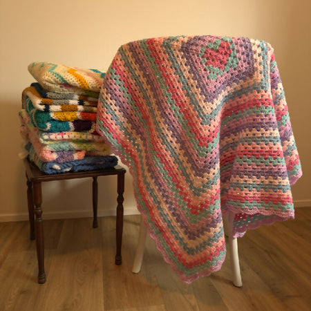 Crochet | Blanket / Throw | Love Heart Granny Square