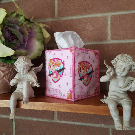 Pink Paw Patrol Tissue Box Cover