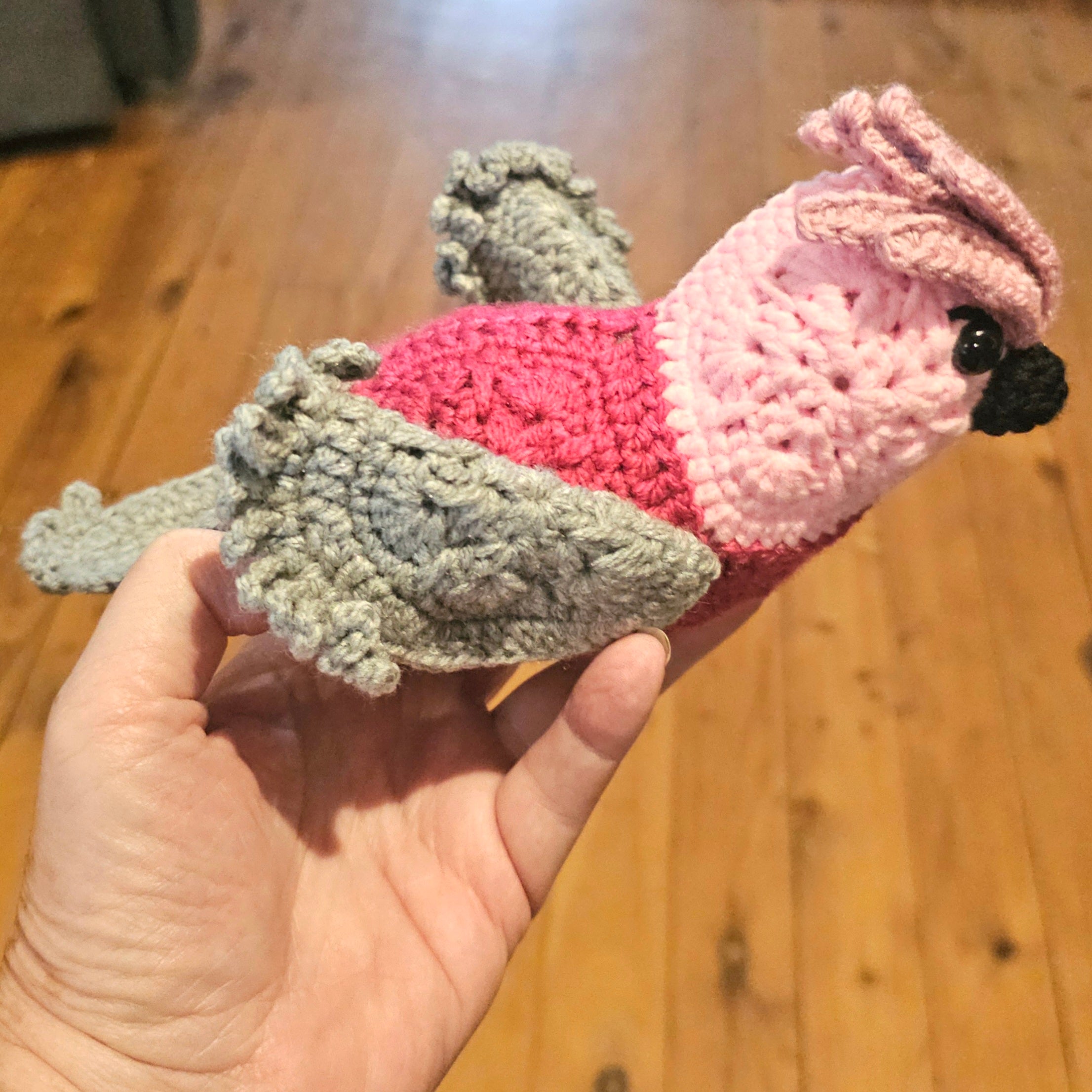Crocheted Bird - Galah
