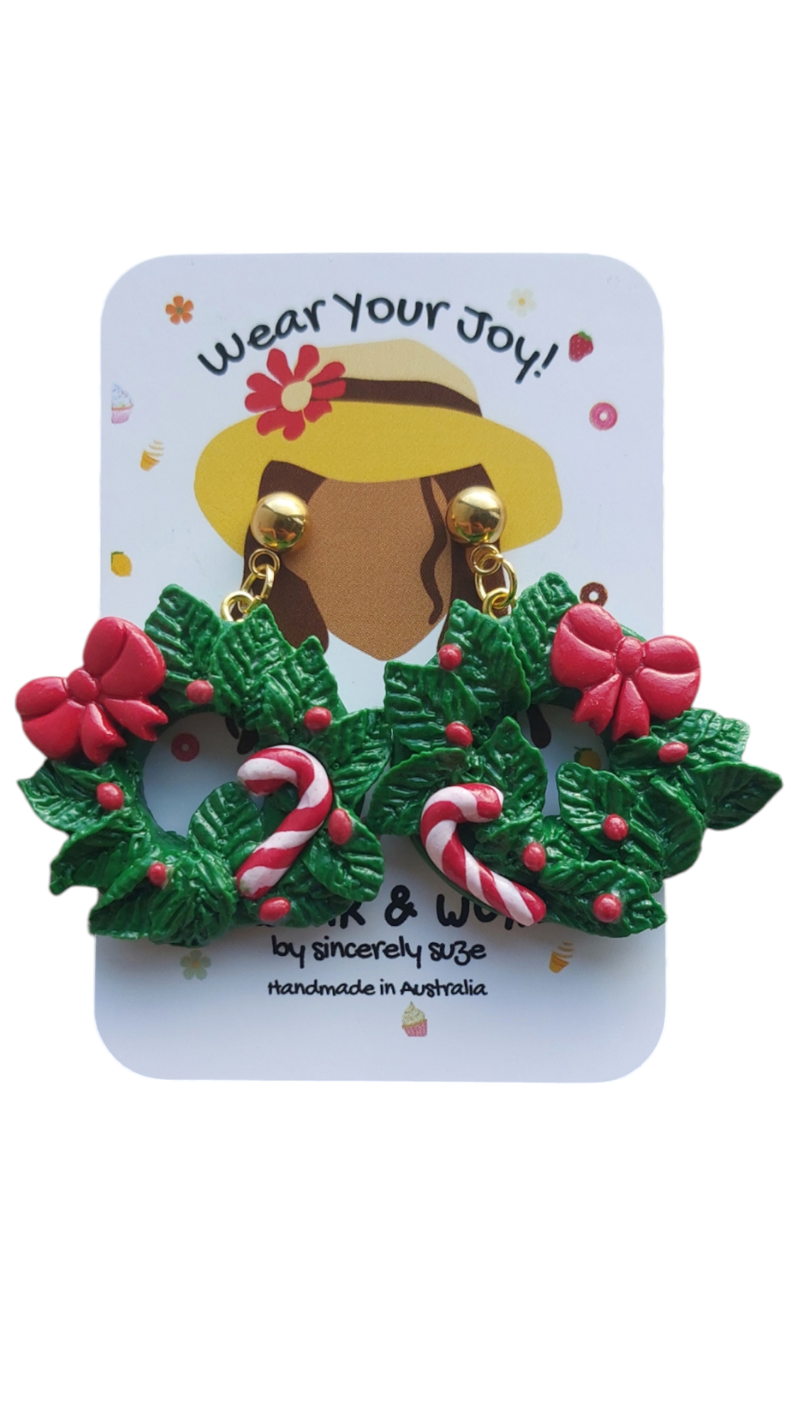 Polymer Clay Earrings - Holiday Dangles Collection