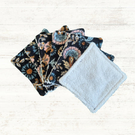 Reusable Make Up Wipes - Floral Corduroy