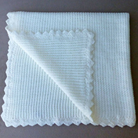 Shawl, blanket for cot or crib. 2ply wool. Free Post