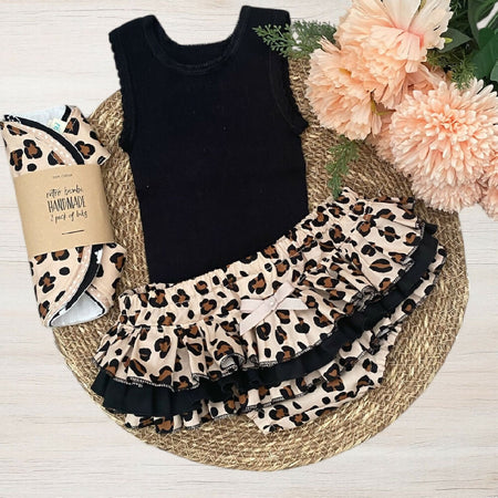 Ruffled Nappy Cover - Animal Print - Bloomers