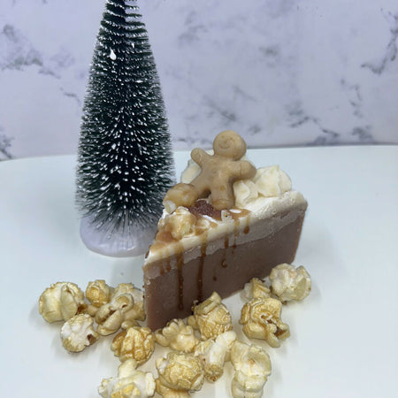 Christmas cake soap slice