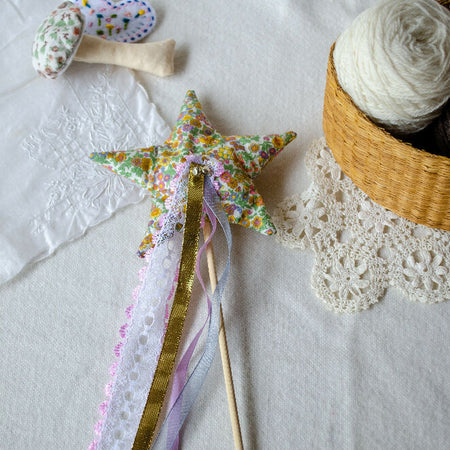 Magical stars, Handcrafted Fabric Stars with Vintage Ribbons & Bells | Keepsakes Made from Reclaimed Materials