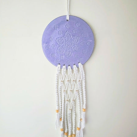Ceramic Macrame Wall Hanging - Violet