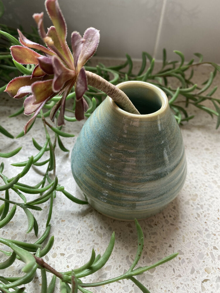 Small Bud Vase / Textured /Wheel Thrown Pottery