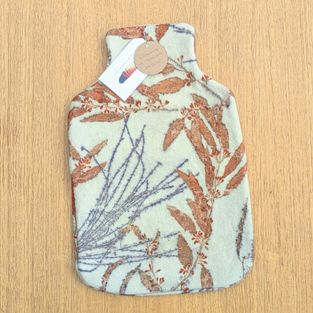 Ecoprint hot water bottle cover