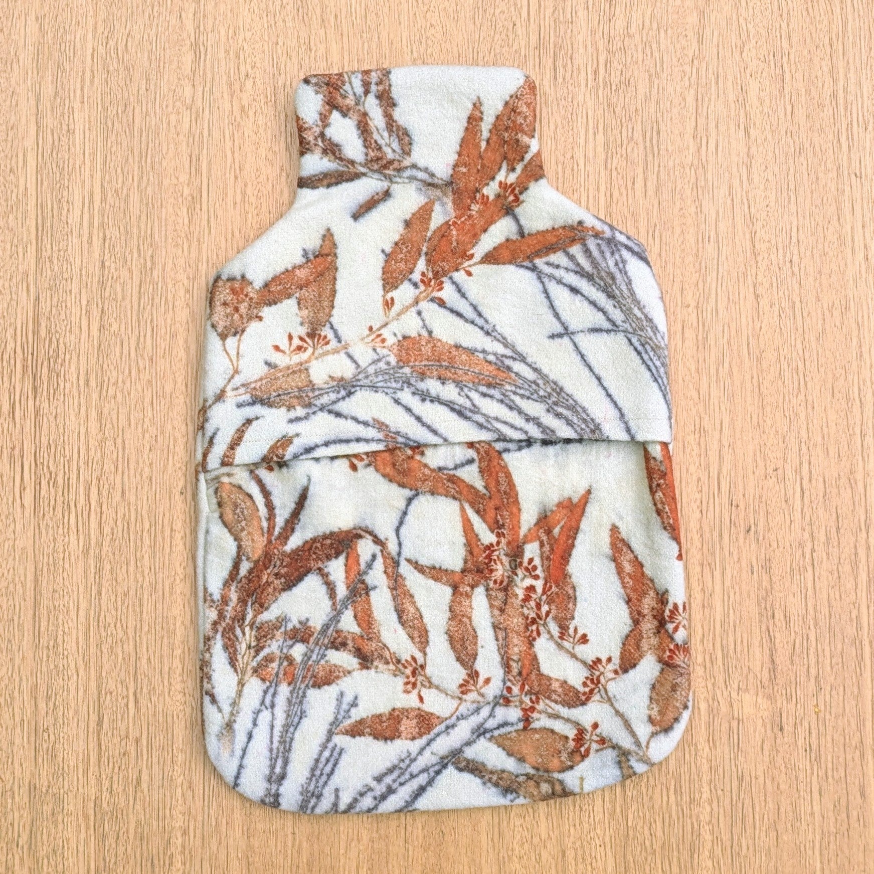 Ecoprint hot water bottle cover