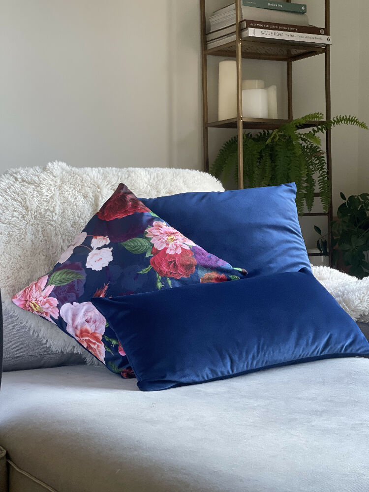 Blue Velvet Cushion Covers