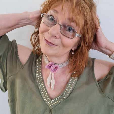 Handknitted Choker/Neckwarmer Necklace #2