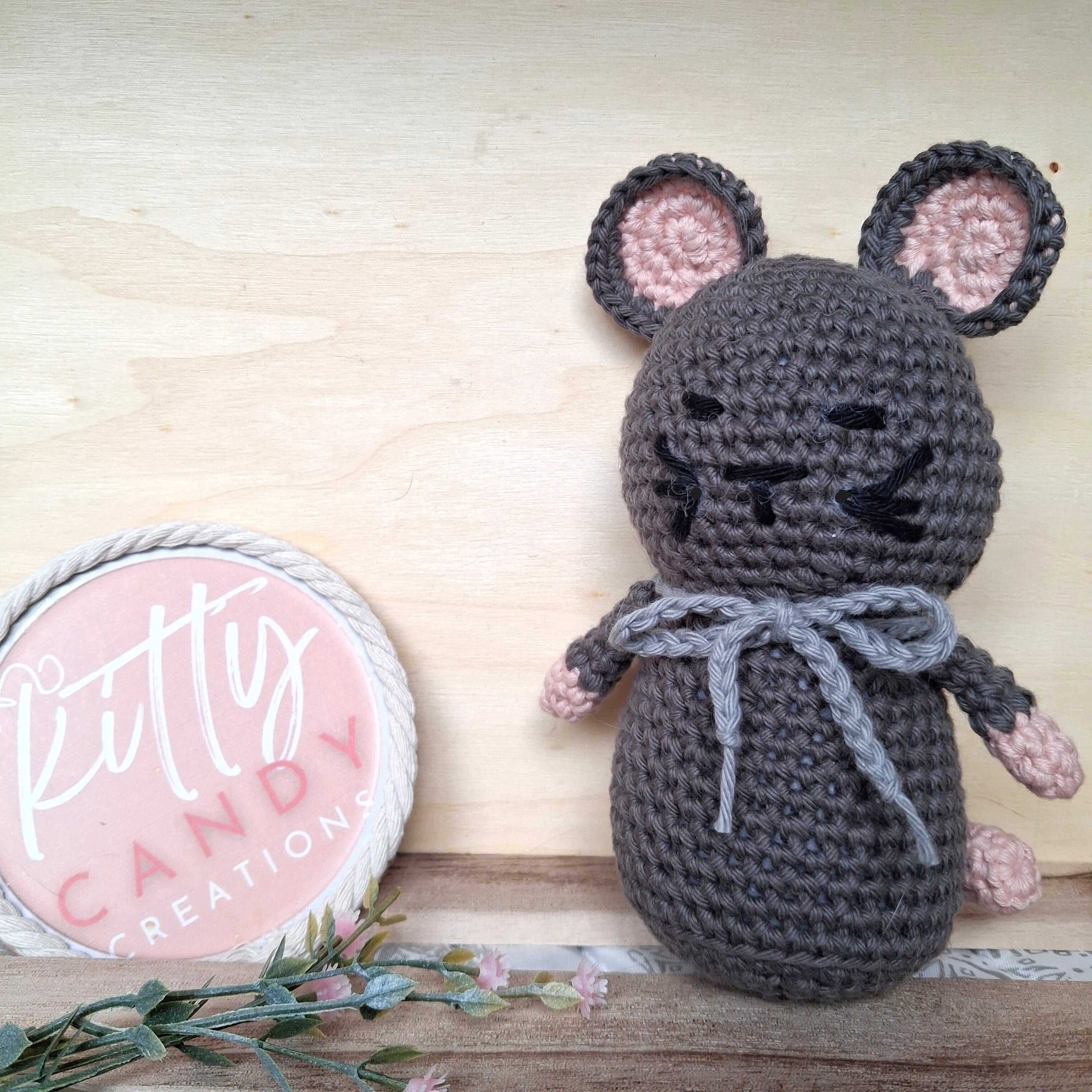 Handmade Crochet Little Mouse - 100% Cotton