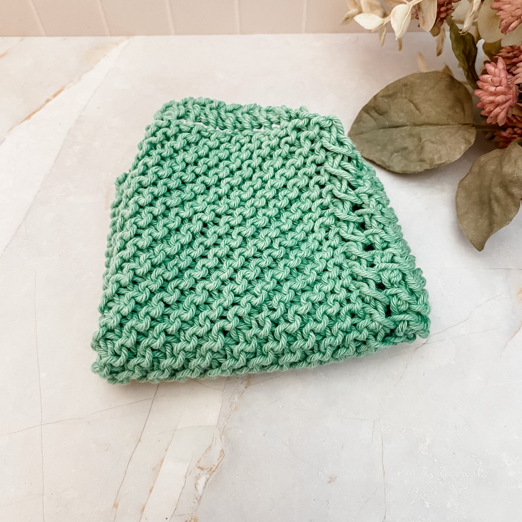 Handmade 100% Cotton Knitted Face or Dish Cloth